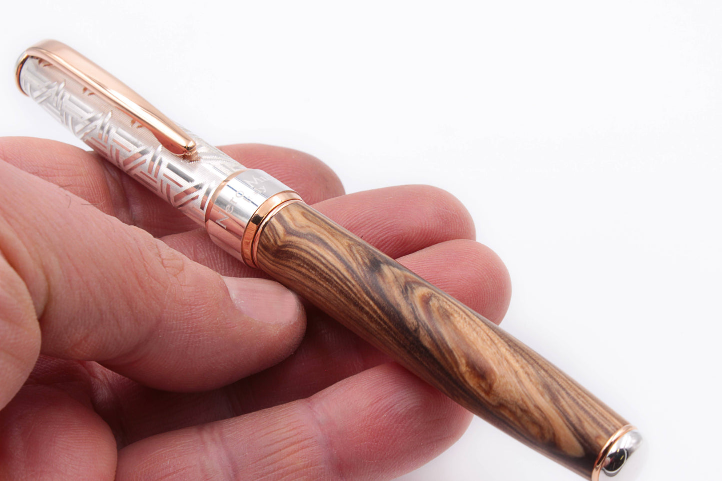 Artisan Fountain Pen Silver 925 and Olive Wood