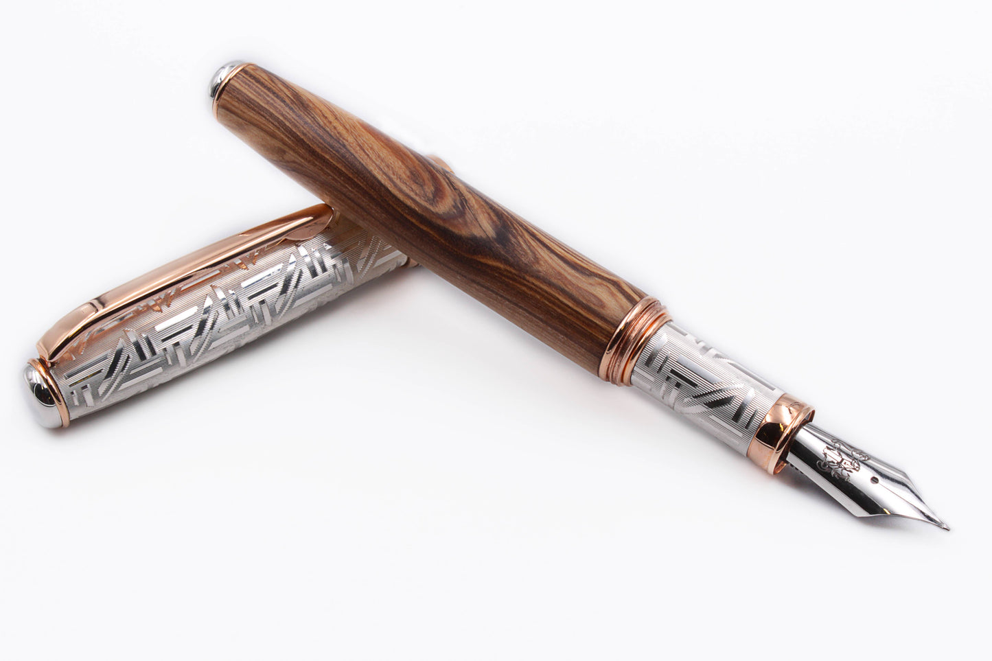 Artisan Fountain Pen Silver 925 and Olive Wood