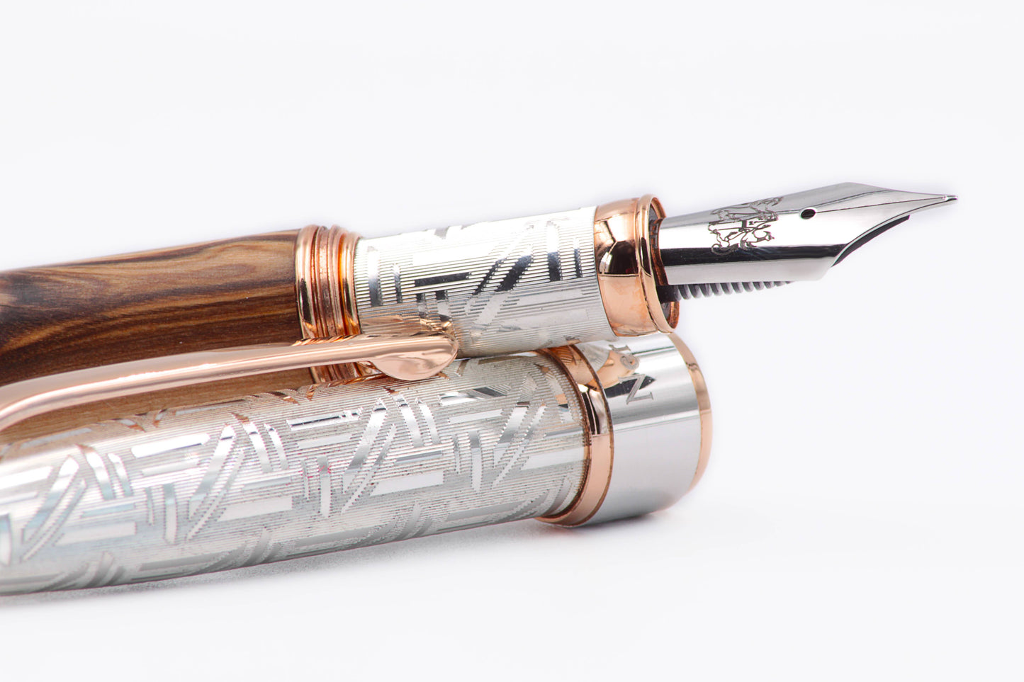 Artisan Fountain Pen Silver 925 and Olive Wood